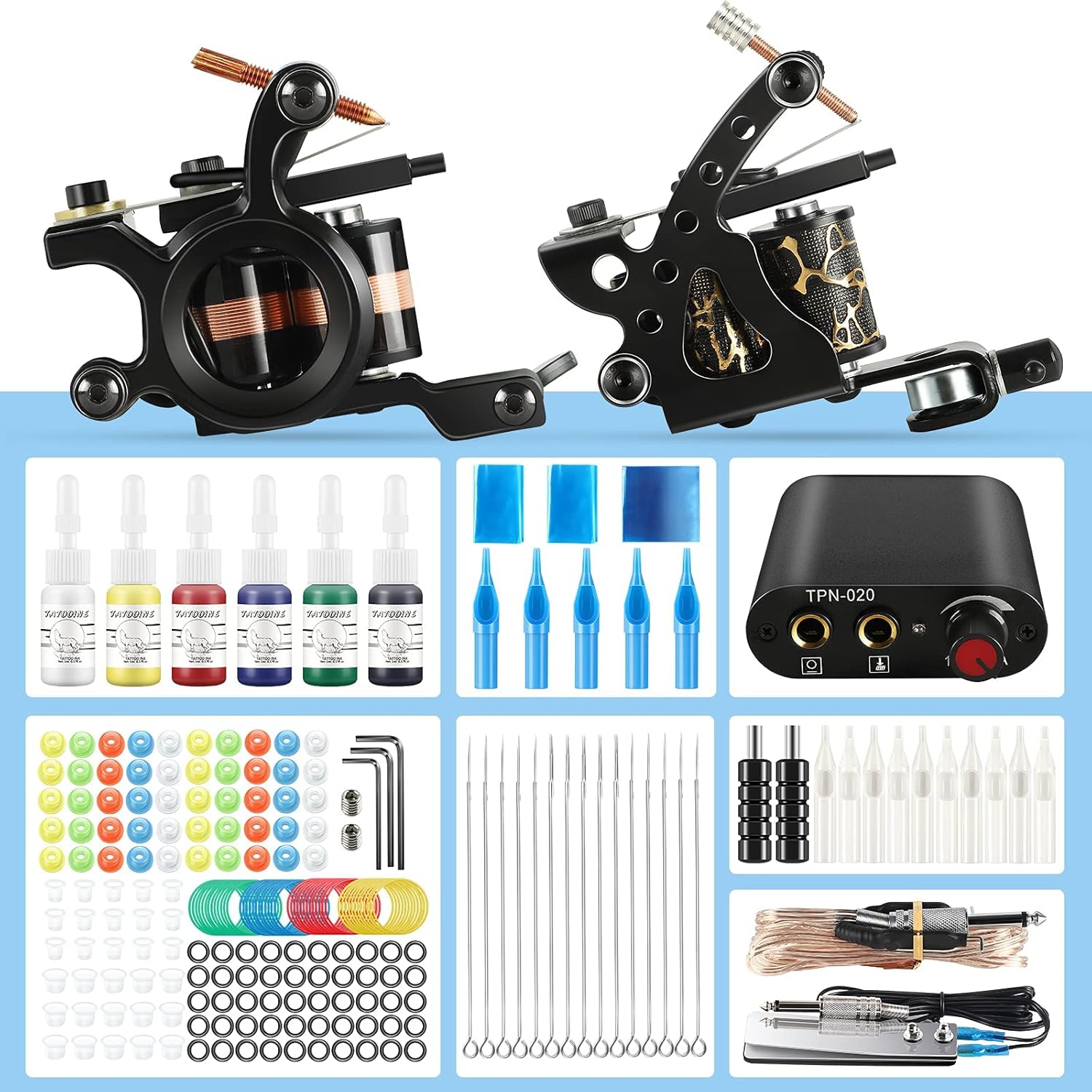 Buy 2Pcs Tattoo Kit for Beginners Professional Complete Pro Tattoo Gun