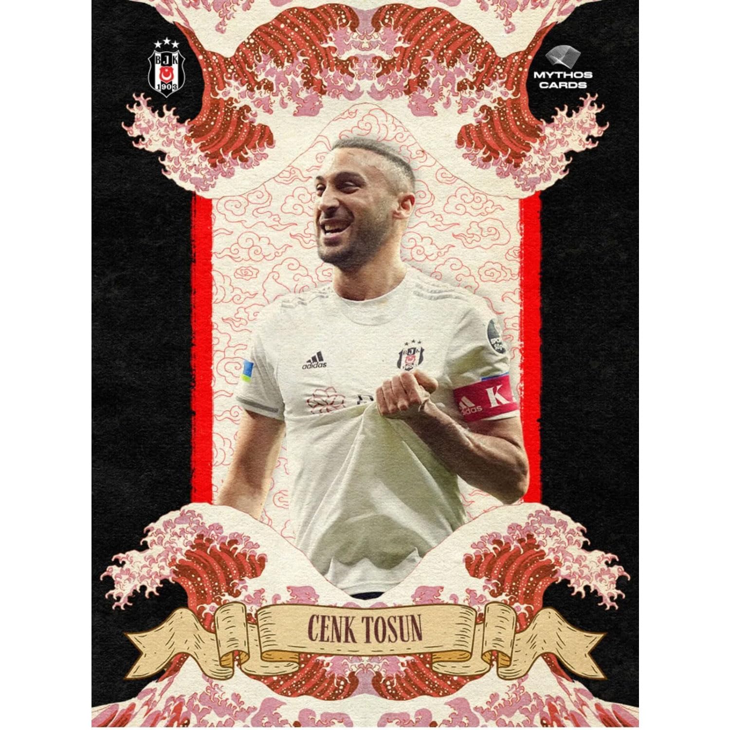 Beşiktaş Mythos Cards Lot de 25 cartes à collectionner 2023/24 en métal avec 2 cartes numérotées, licence officielle, cadeau de saison de football Besiktas BJK
