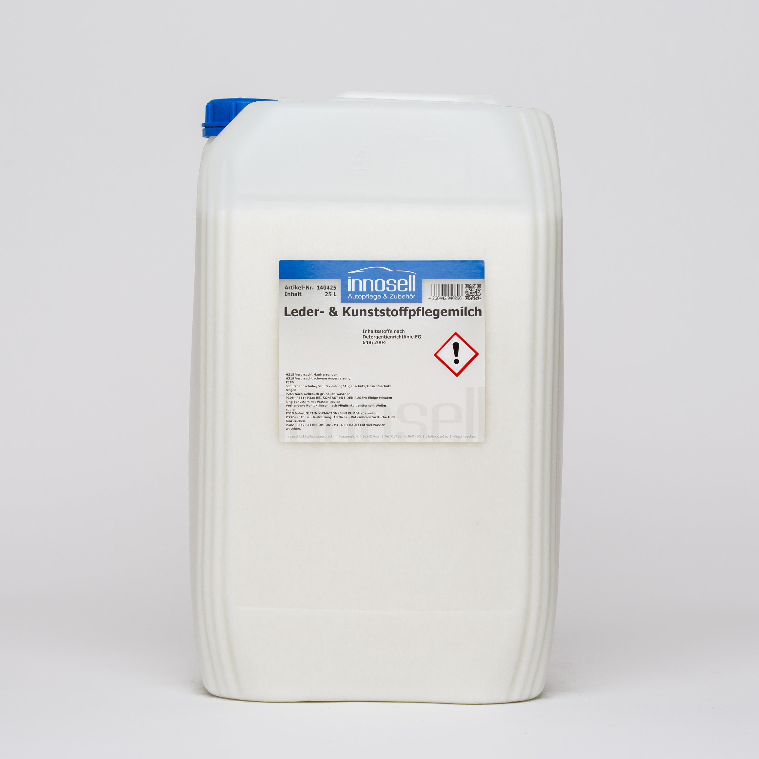 Leder und Kunststoffpflegemilch matt Kunstleder Echtleder Plastik und Kunststoffteile Armaturen Cockpit 25 L