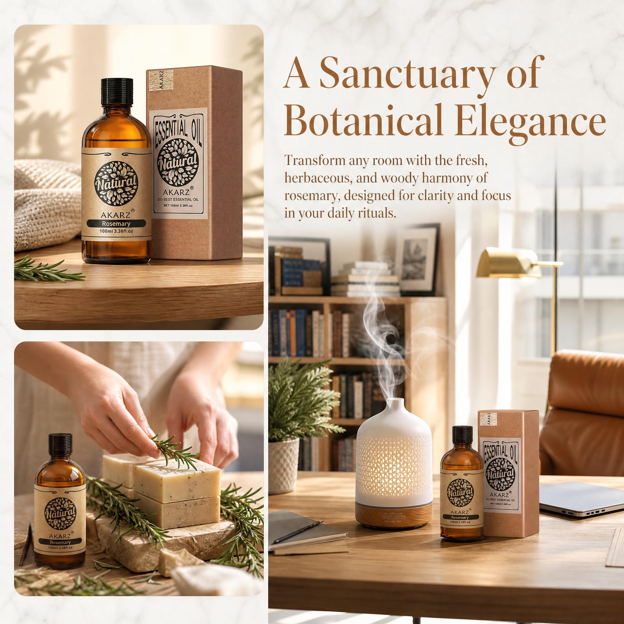 AKARZ 100ml Olejek esencjny z Różanego Zboju - Naturalny olejek aromatyczny do dyfuzorów, lamp aromatycznych i aromatów pomieszczeń