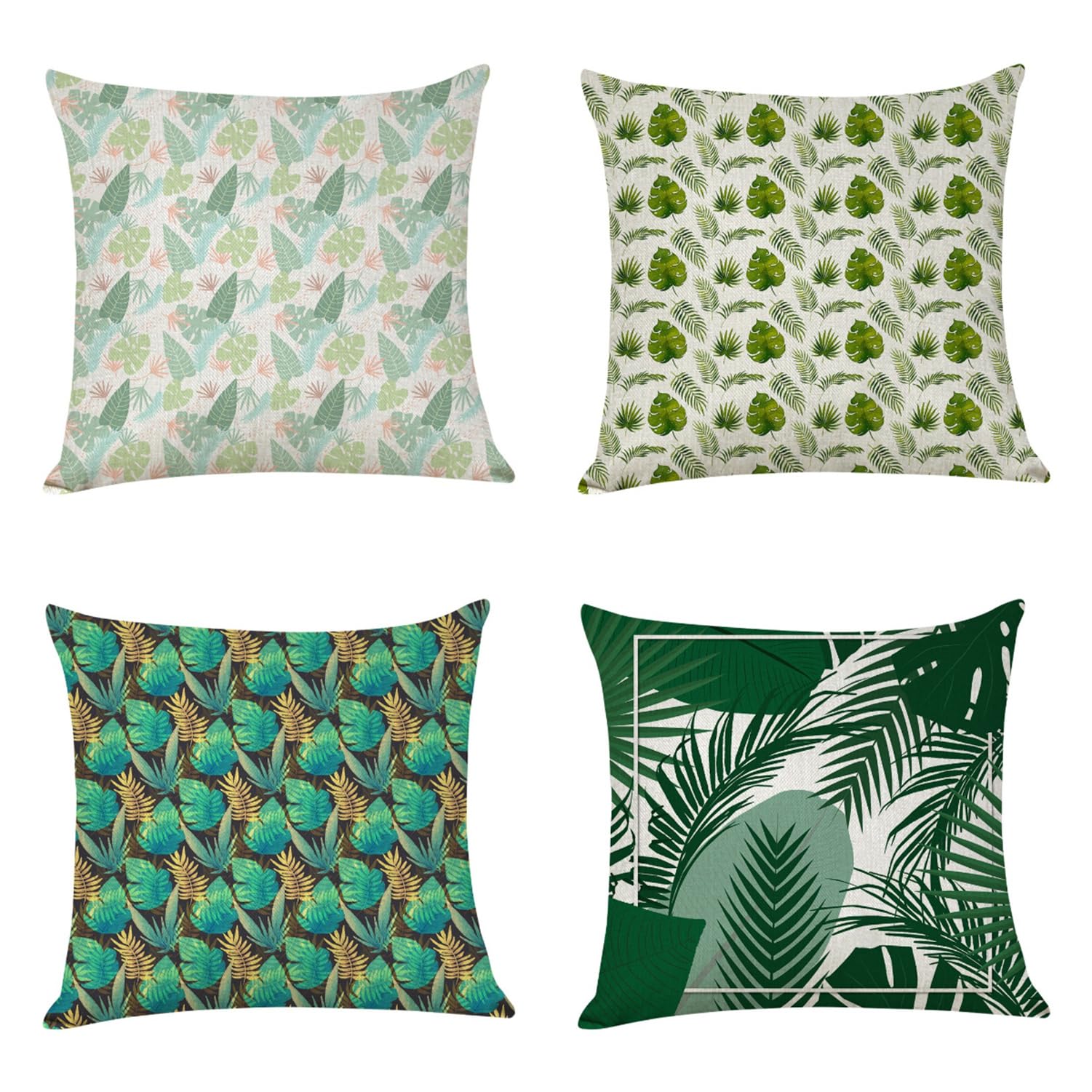 Fooyho Housse Coussin 50x50cm Lot de 4 Housses de Coussin Festive
