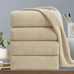 8-Piece Yellow Bath Towels Set,2 Oversized Large Bath Towels Sheet,2 Hand Towels and 4 Washcloths - 600 GSM Soft Luxury Towel Set,Highly Absorbent Quick Dry Towel for Bathroom,Hotel and Spa