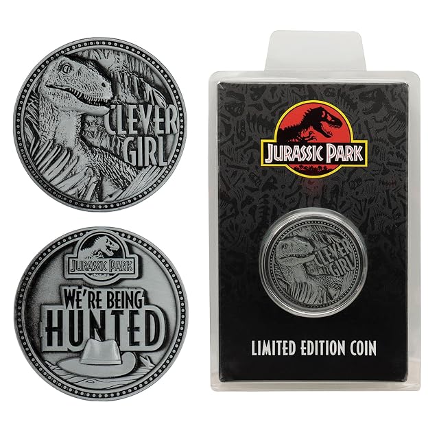 FaNaTtik Jurassic Park Limited Edition Clever Girl Raptor - Moneda coleccionable