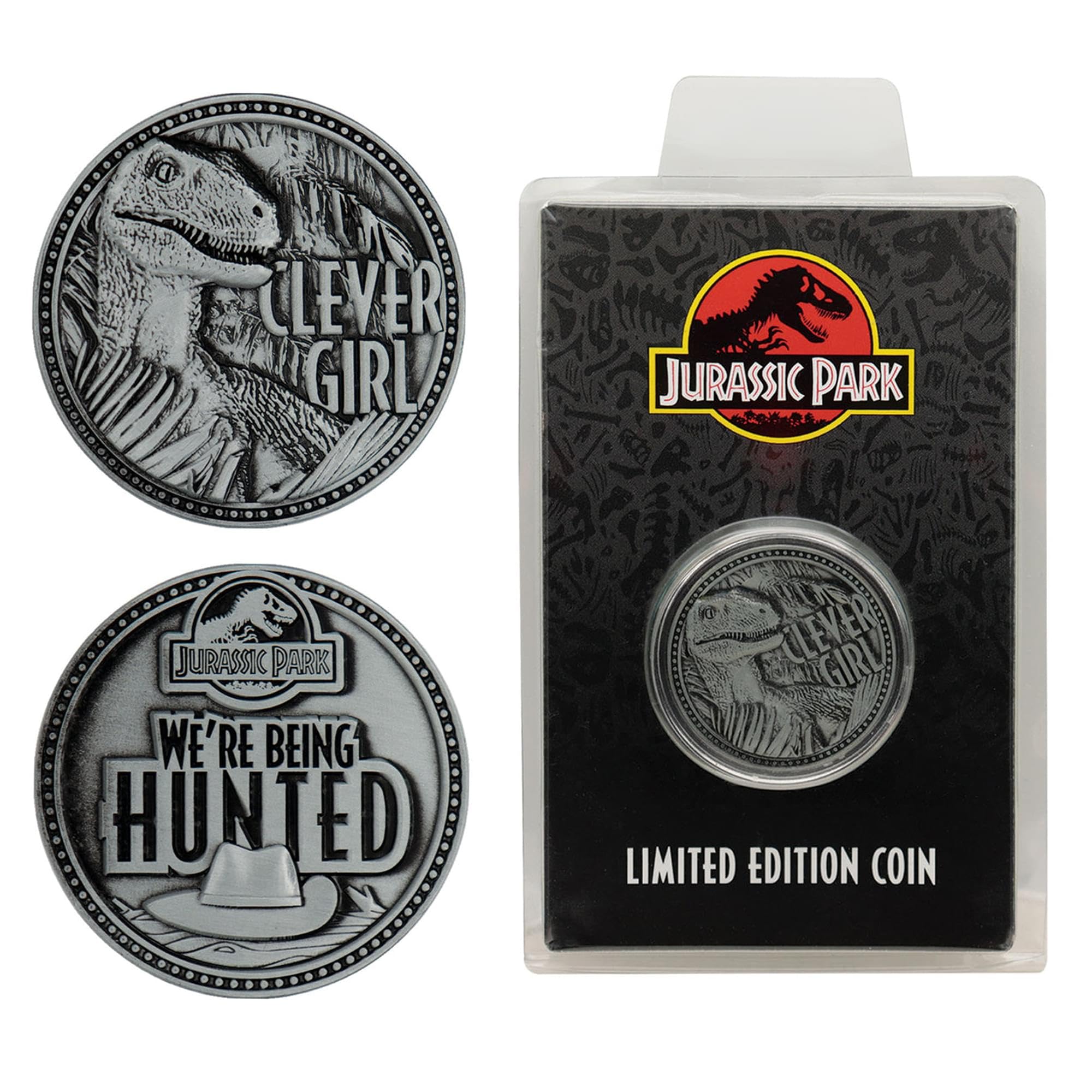 Fanattik Girls Metallic Jurassic Park Limited Edition Clever Raptor Collectible Coin