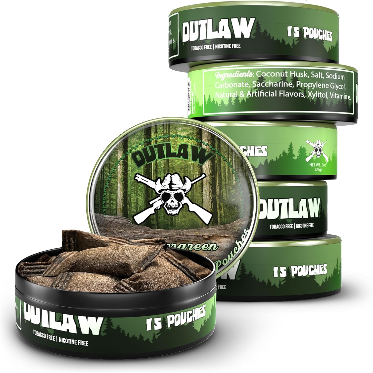Outlaw Dip Pouches 6 Pack Tobacco Free Nicotine