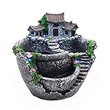 goldblue Fairy Garden Planter Plants Pot Tiny Creative Flowers Succulent Plants Fairy House Pot Holders Hanging Garden Design with Sweet House (Sliver)