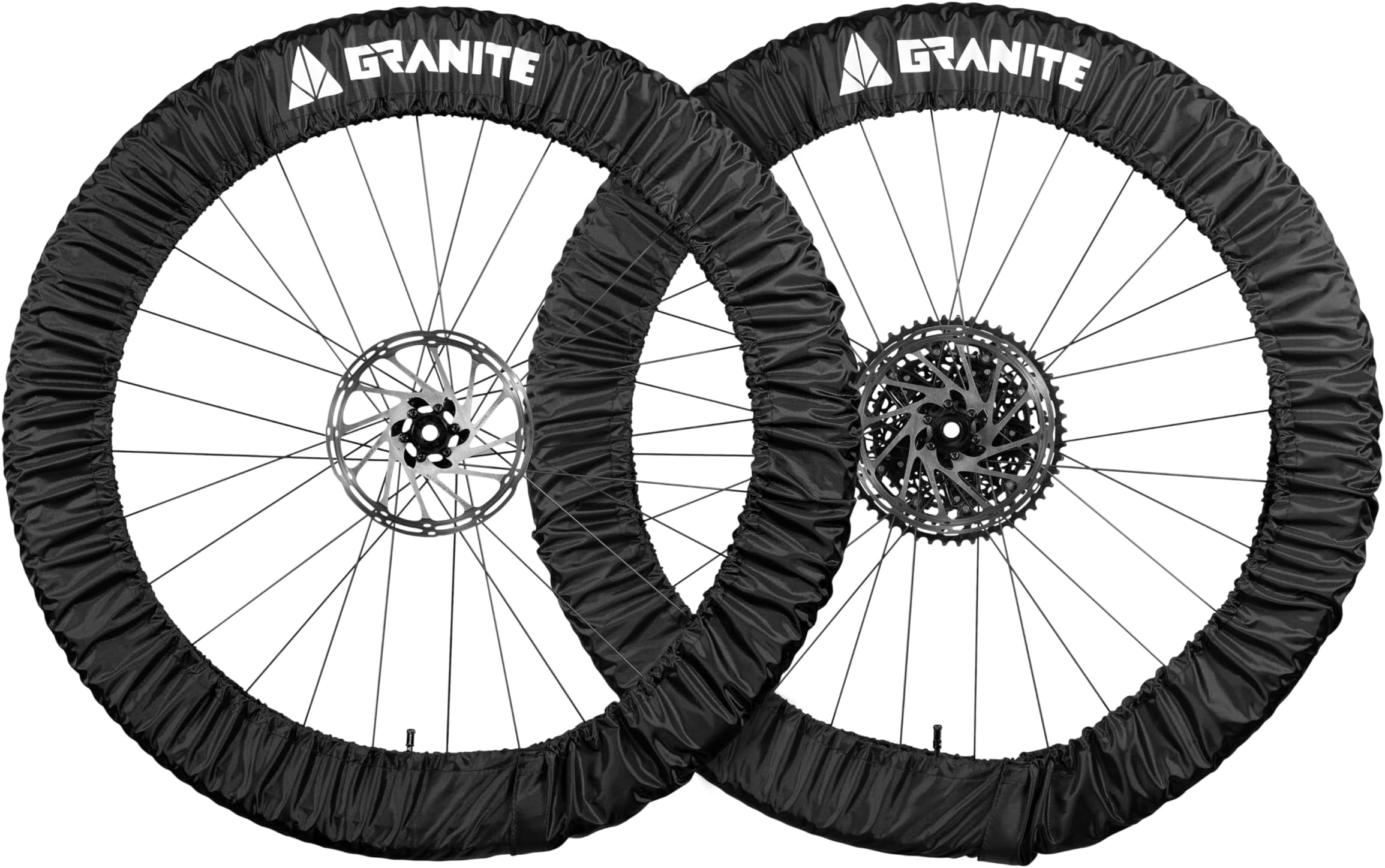 Granite Crust Bike Tire Covers - Fits 24–29 Inch Bicycle Wheels - Mud & Dirt Protection for Car and Home - Washable, Easy-Fit, Includes Compact Storage Bag