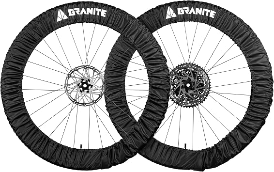 Granite Crust Bike Tire Covers - Fits 2429 Inch Bicycle Wheels - Mud & Dirt Protection for Car and Home - Washable, Easy-Fit, Includes Compact Storage Bag