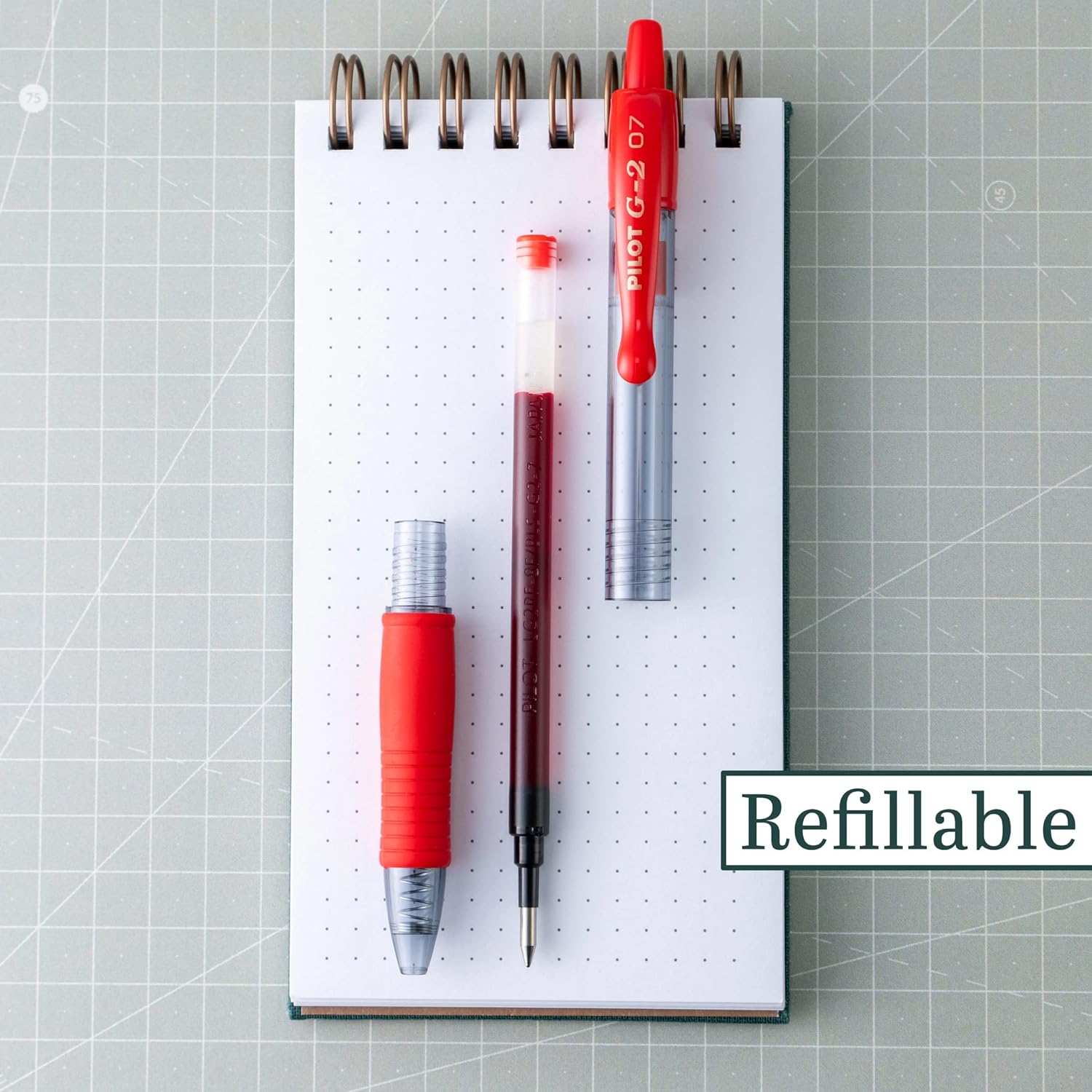 PILOT G2 Premium Refillable and Retractable Rolling Ball Gel Pens, Fine Point, Red Ink, 14-Pack (15364)