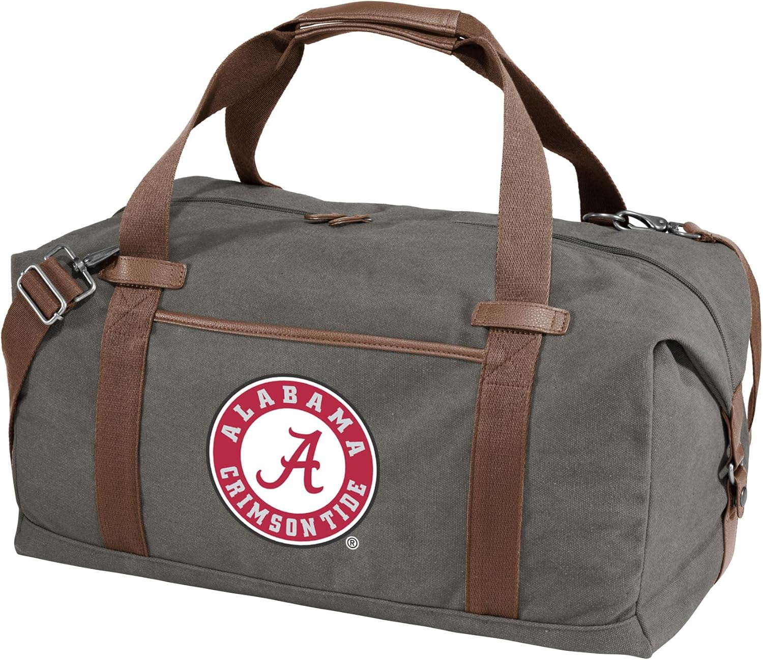 Alabama Logo Duffel Bag - Carryon, Overnight Travel Bag, Rich Canvas Fabric For Bama Fans and Alumni