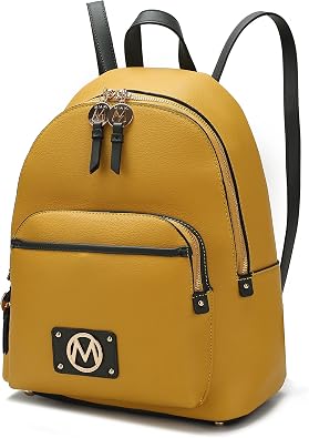 MKF Collection Backpack for Women, Vegan Leather Bookbag Top-Handle Ladies Travel bag by Mia k