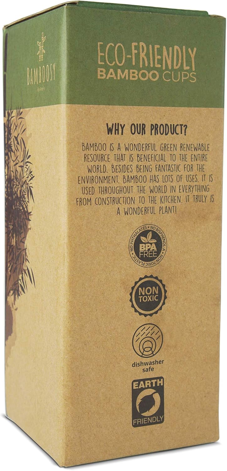 Flаѕh Sаlе Bamboosy Bamboo Cups for Kids- Bamboo Fiber Cup Set of 4 Reusable, Dishwasher Safe and BPA Free Cups for Kitchen, Parties or Outdoor Use, 10 oz Eco Friendly Cups Bеѕt Dеаl Bamboosy Bamboo Cups for Kids- Bamboo Fiber Cup Set of 4 Reusable, Dishwasher Safe and BPA Free Cups for Kitchen, Parties or Outdoor Use, 10 oz Eco Friendly Cups