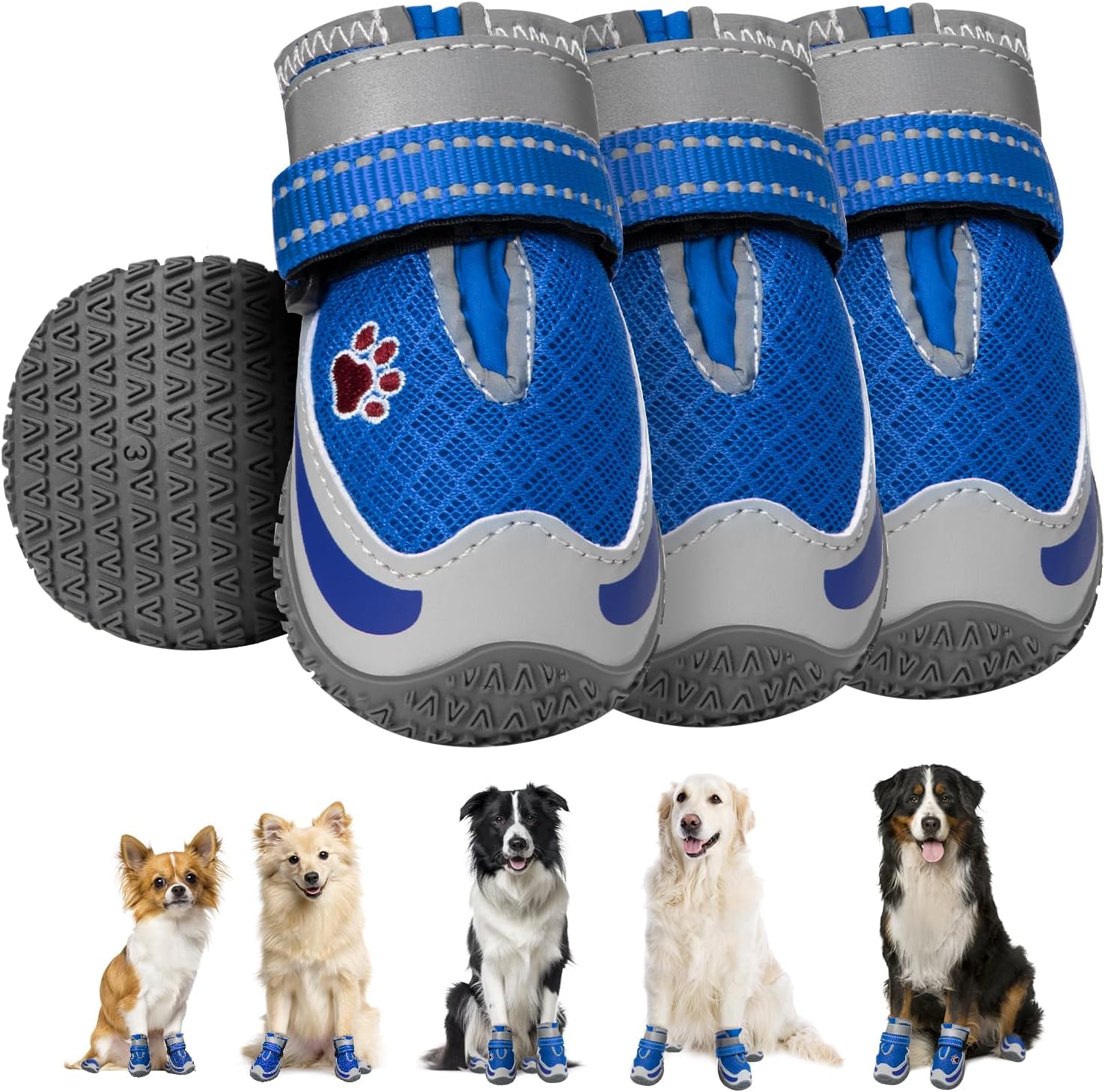 Lukovee Dog Shoes for Large Small Medium Dogs, Breathable