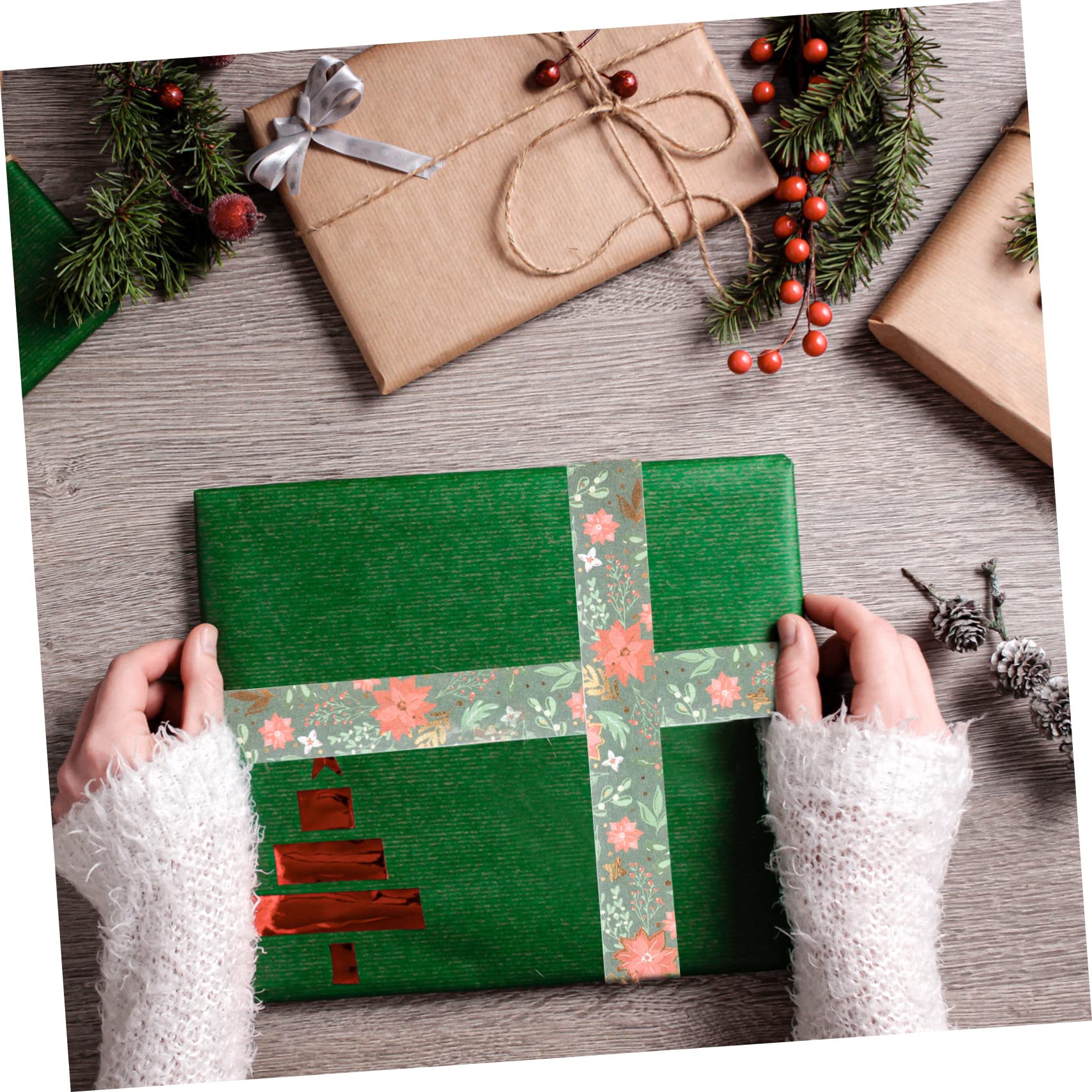 VILLCASE 5 Juegos Cinta Washi Navideña Cintas De Cuaderno Cinta De Manualidades Navideñas Pegatinas Navideñas Christmas Stickers Cinta De Papel Washi De Navidad Cintas Adhesivas 21 Rollos*5