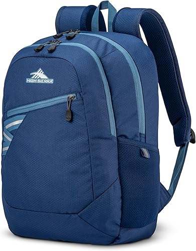 High Sierra Outburst 2.0 Mochila de mano con funda acolchada para tableta para laptop, reflectividad de 360 grados, Azul grafitoazul marino
