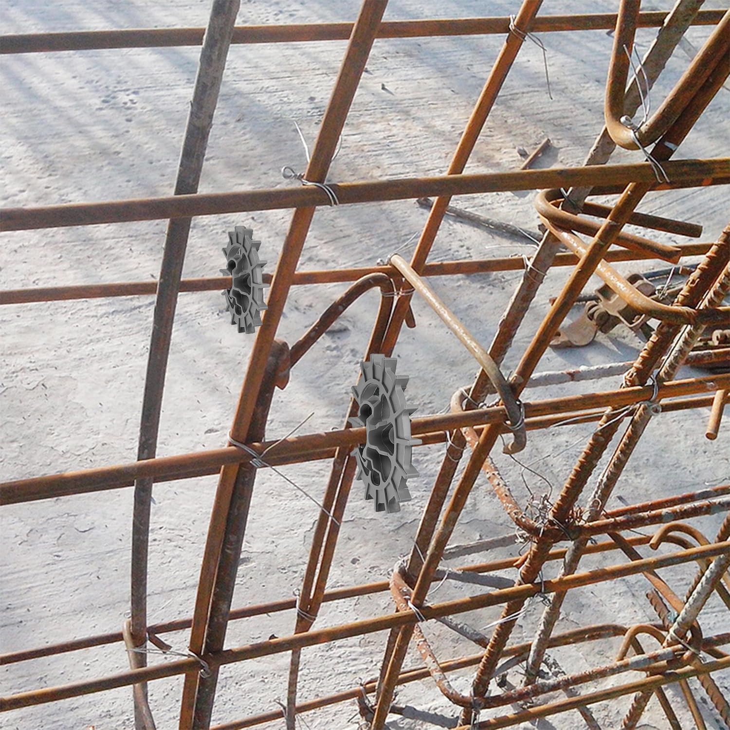 Sternchenabstandhalter, Robust und Einfach zu Bedienen, Bewehrung Keilen, Breites Anwendungsspektrum, Schalungszubehör zum Einclipsen, für 5-16 mm Stahlstangen