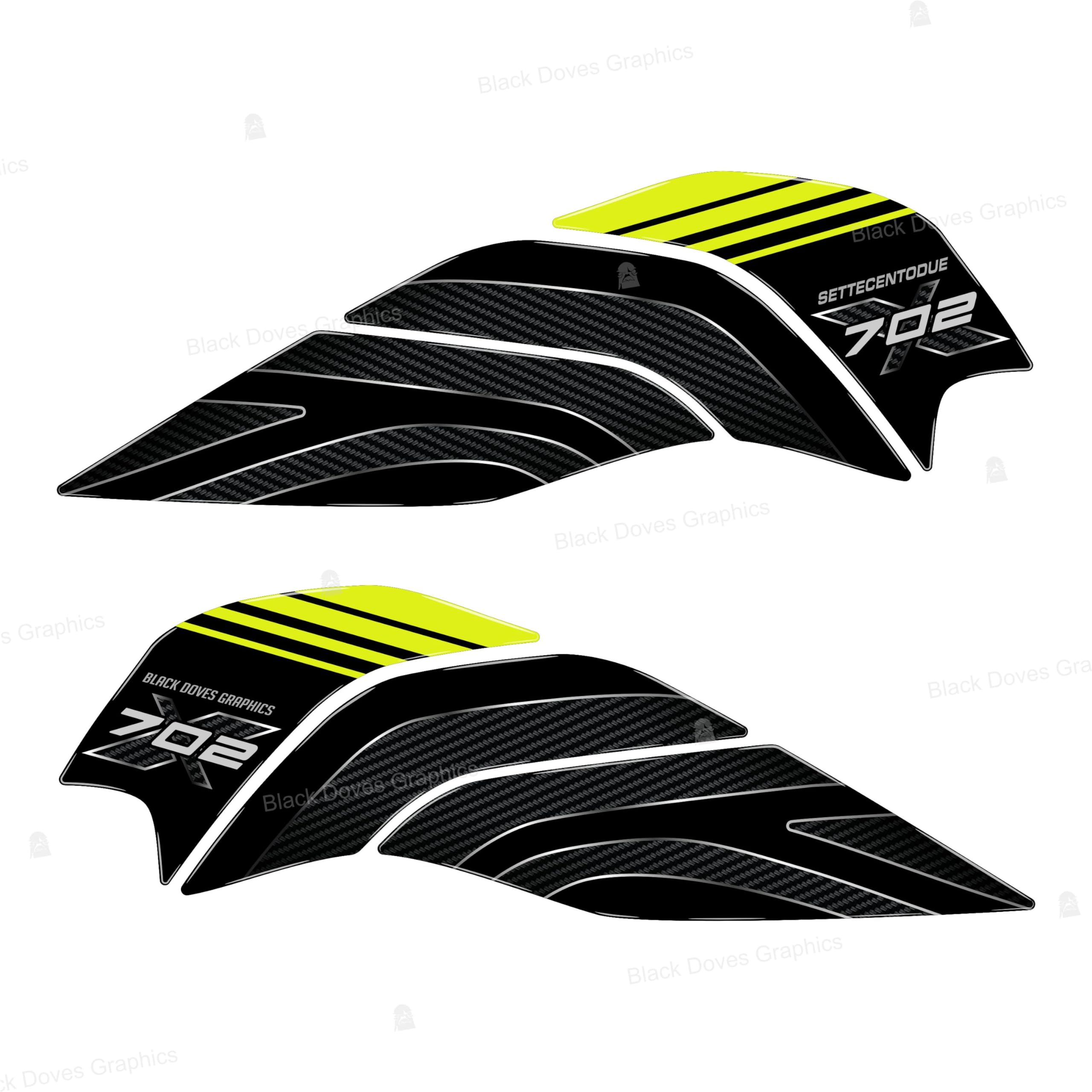 Adesivi 3D Resinati Protezioni compatibili con Benelli TRK 702 X (Fiancate Serbatoio)