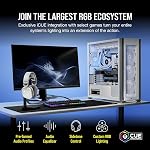 Corsair HS80 RGB Casque de jeu haut de gamme sans fil avec Dolby Atmos Audio (Low-Latency, Microphone Omni-Directional, 60ft Portée, jusqu'à 20 Durée de vie de la batterie, PS5/PS4 Compatibilité sans fil) Blanc