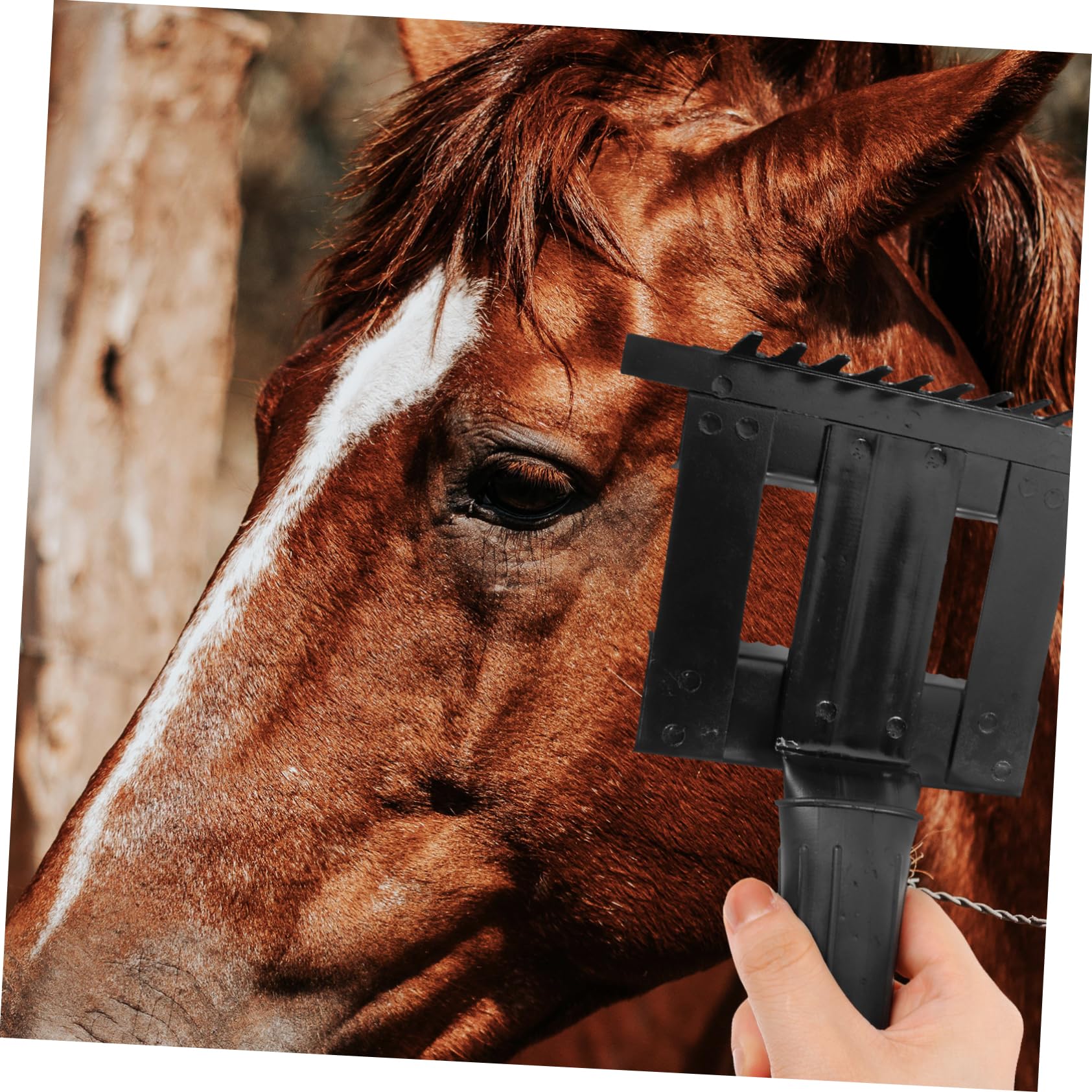 VANZACK 4piezas Peine Ergonómico Para Caballos Cepillo De Limpieza y Deshedding Mango Antideslizante Herramienta De Cuidado Para Mascotas Fácil De Limpiar Diseño Práctico y Resistente