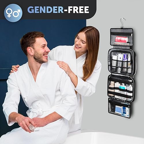 Miniatura 6 de AvaJex Large Hanging Toiletry Bag - Water Resistant Makeup Travel Organizer with 19 Compartments, YKK Zippers, Detachable Pocket - Easy Skincare &