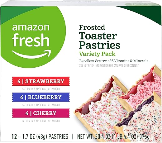 Amazon Fresh Toaster Pastries Variety Pack 12 Ct- 20.4 OZ