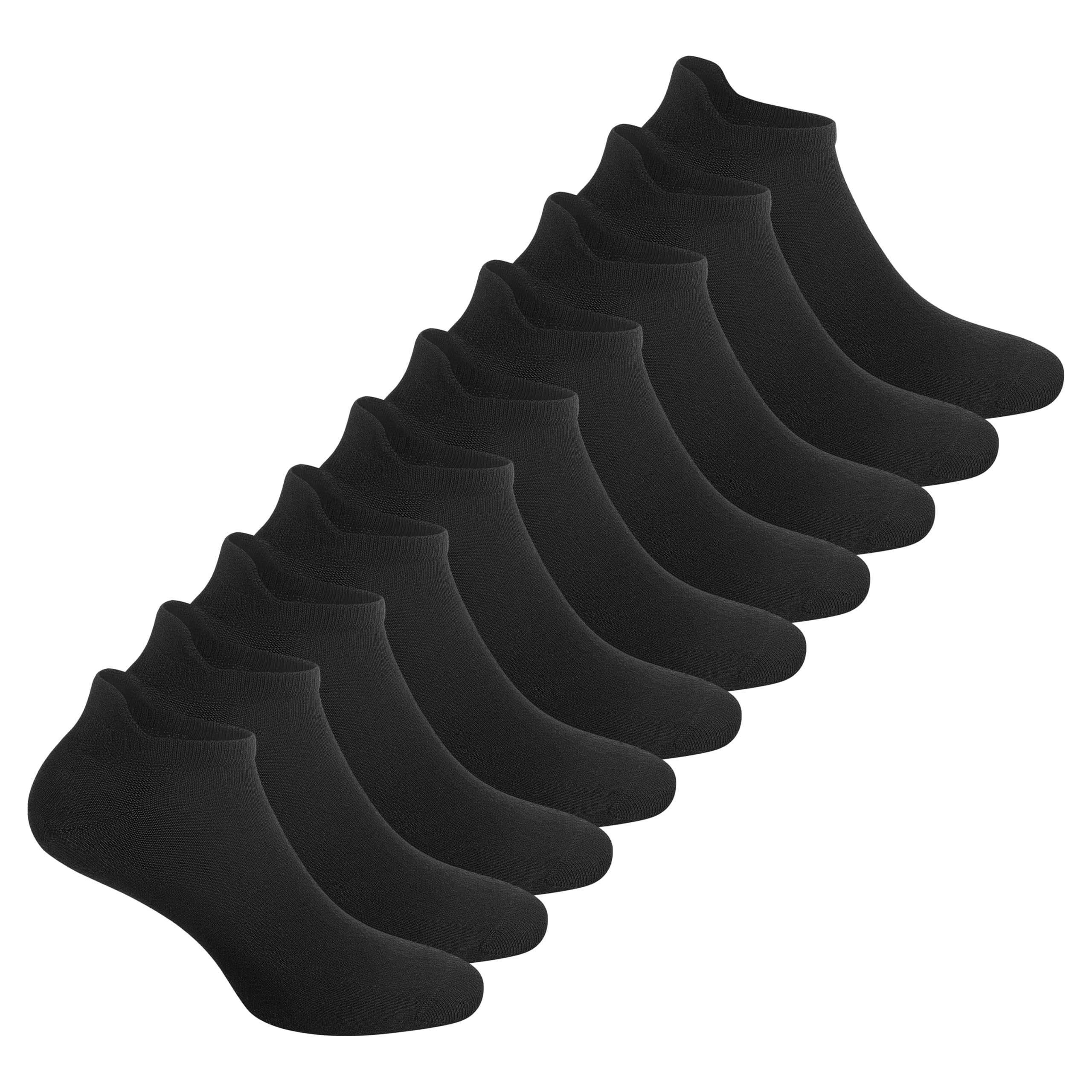 NYME Sneaker Socken Herren Damen 6er & 10er Pack - Füßlinge Kurze Socken - Baumwolle mit Komfortbund ohne drückende Naht Gr. 35-50