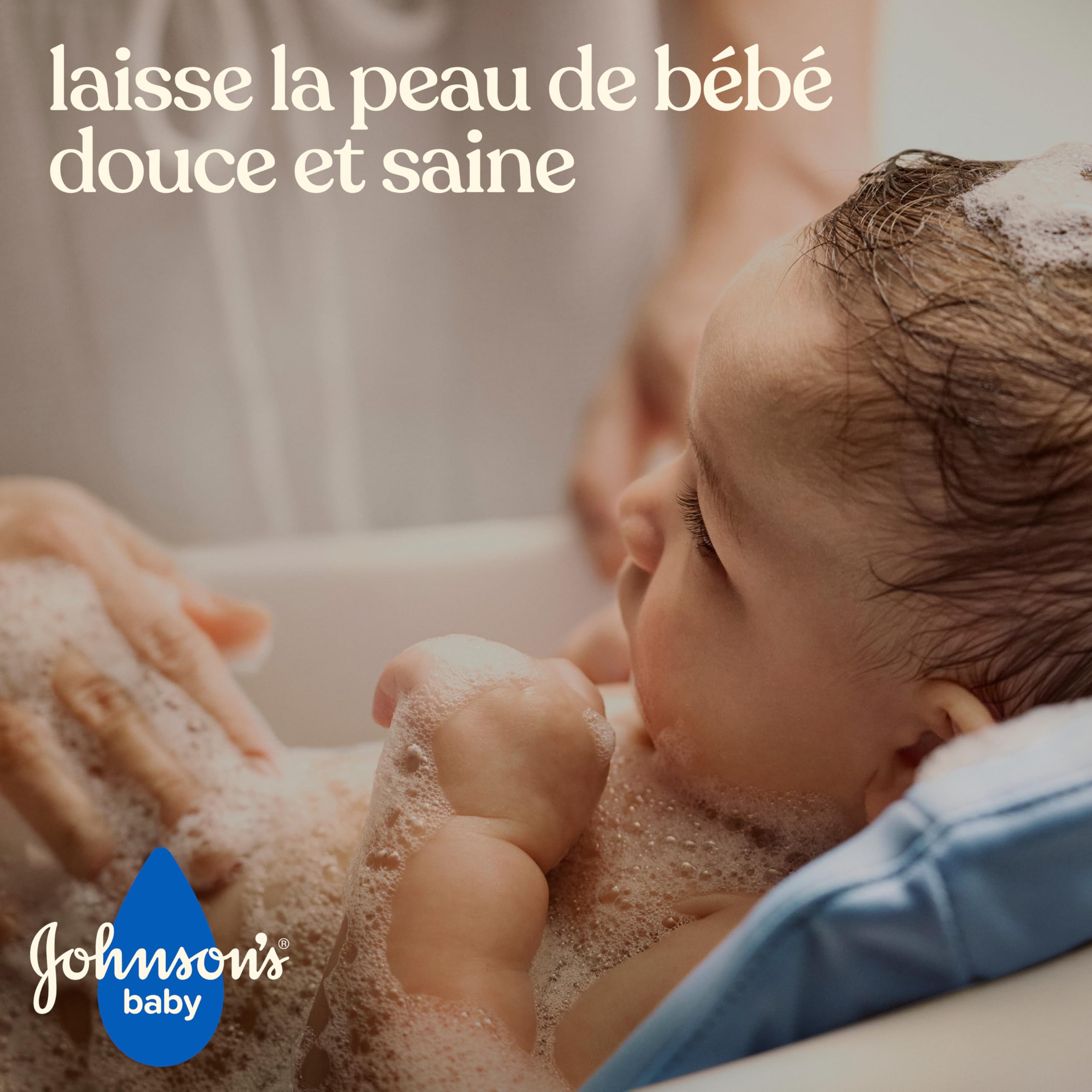 Johnson's Baby – Bain (500 mL) – Testé par des pédiatres et des dermatologues – Formule sans colorants avec un pH équilibré – Une expérience de bain multisensorielle