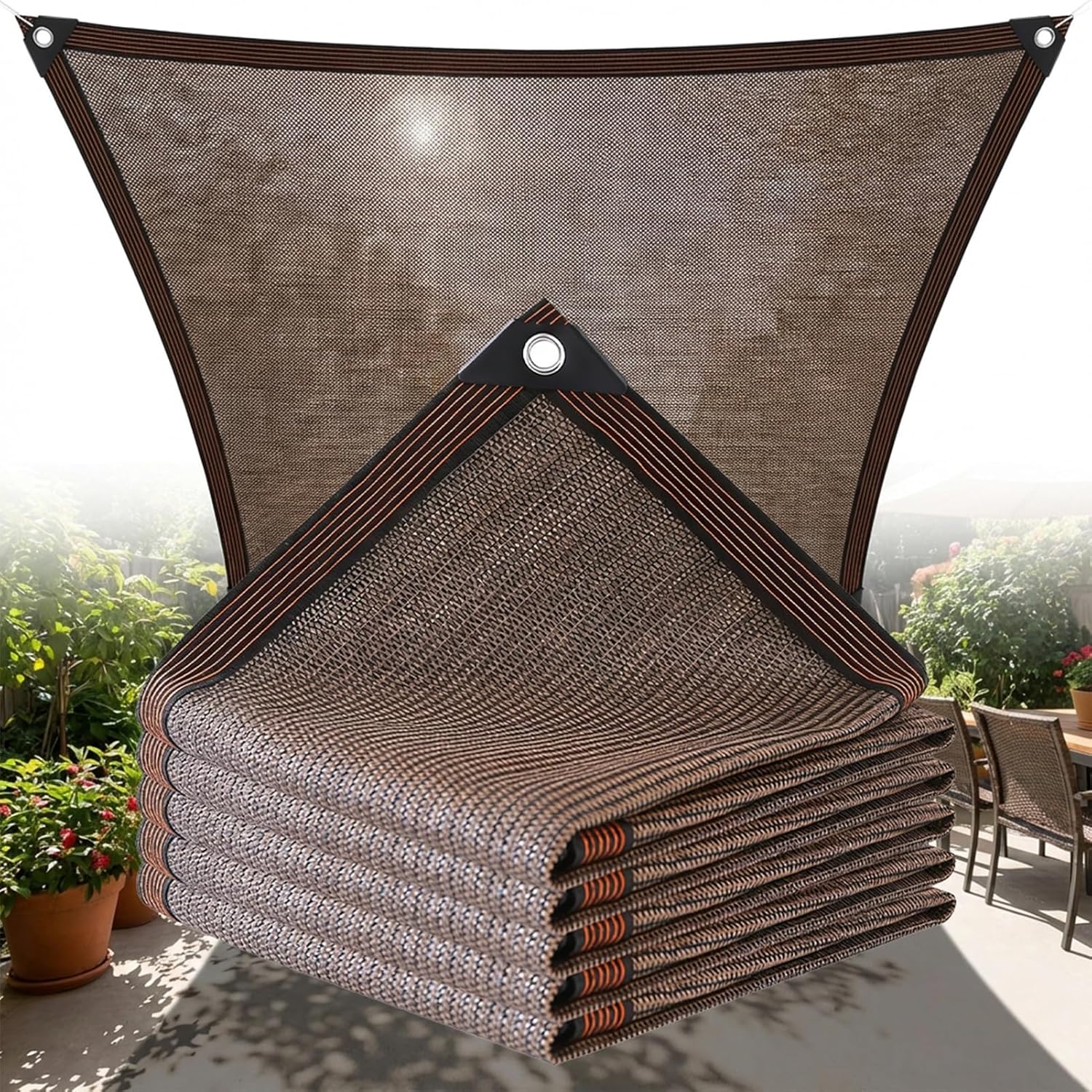 Heavy Duty Shade Sail for Patio, Garden & Pool - Waterproof UV Protection Sun Canopy with Reinforced Edges | Easy Install Outdoor Sun Shelter for Deck, Yard, Backyard(2 x 7 m/6.6 x 23.0ft)