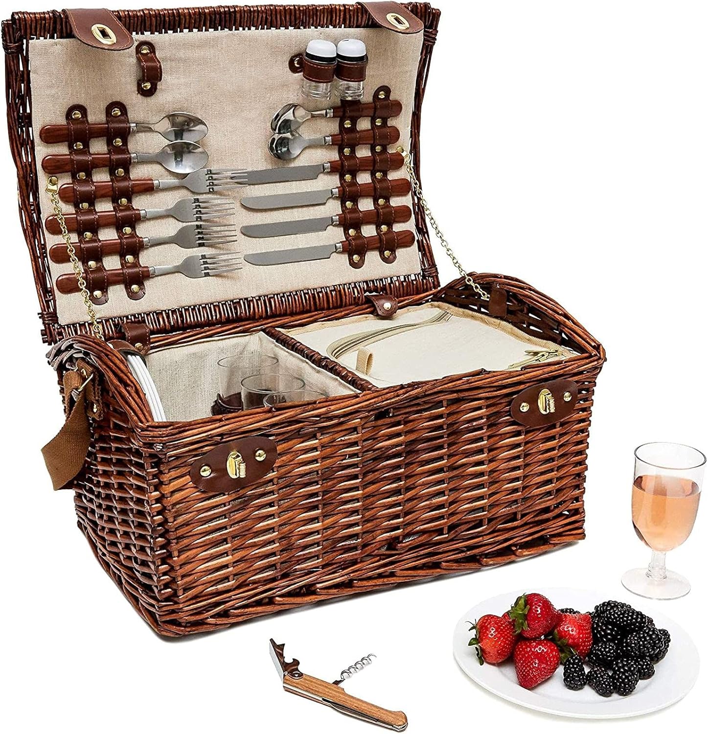 Baskets & Hampers Barbecue Utensils & Blanket Mat Incl LIVIVO 4 Person