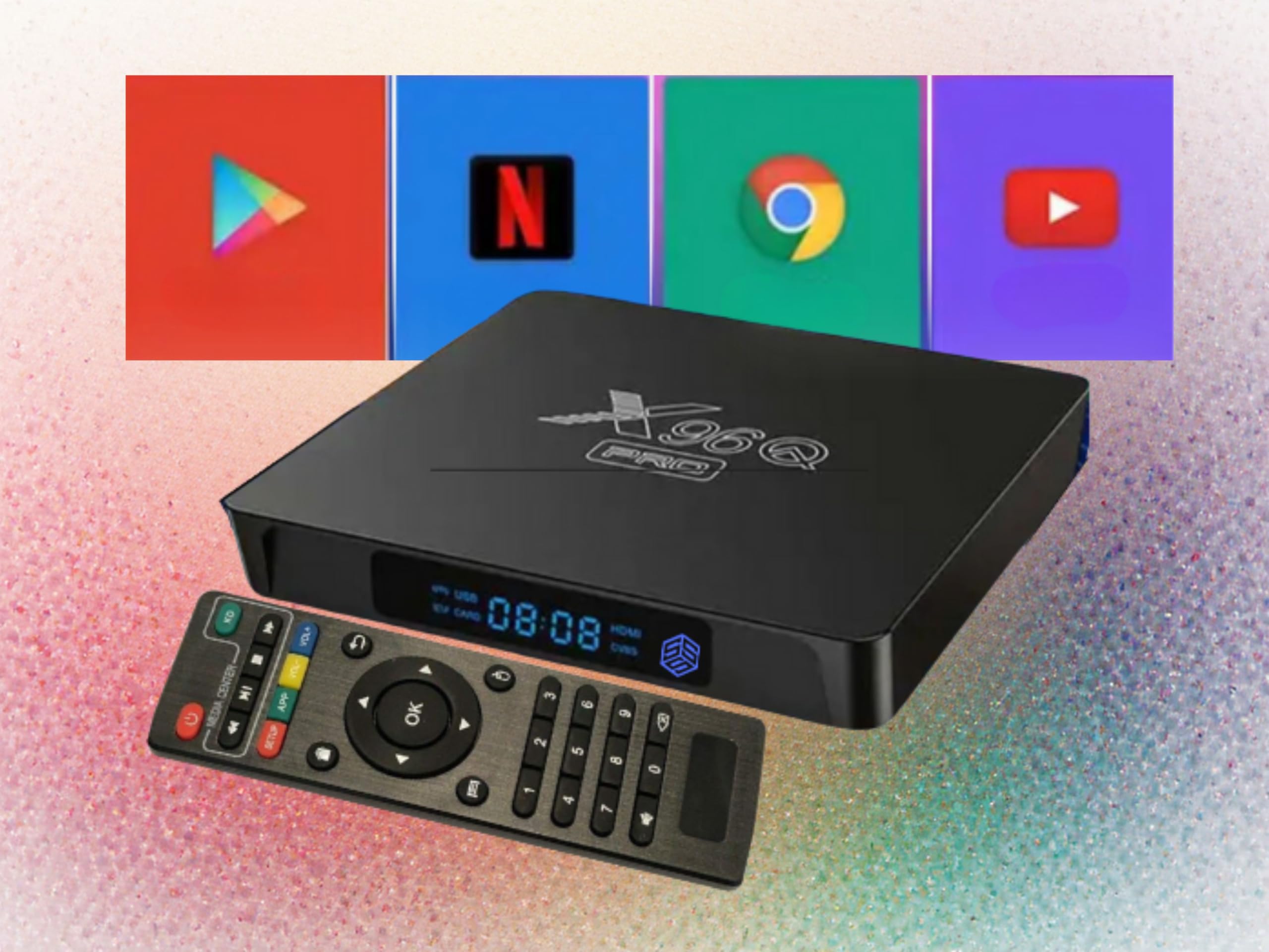 Modèle QPro Meilleur Android IPTV Box X-96 Android 10.0, boitier Smart Streaming Video Ultra HD 4K, 2g/16g, WiFi..…