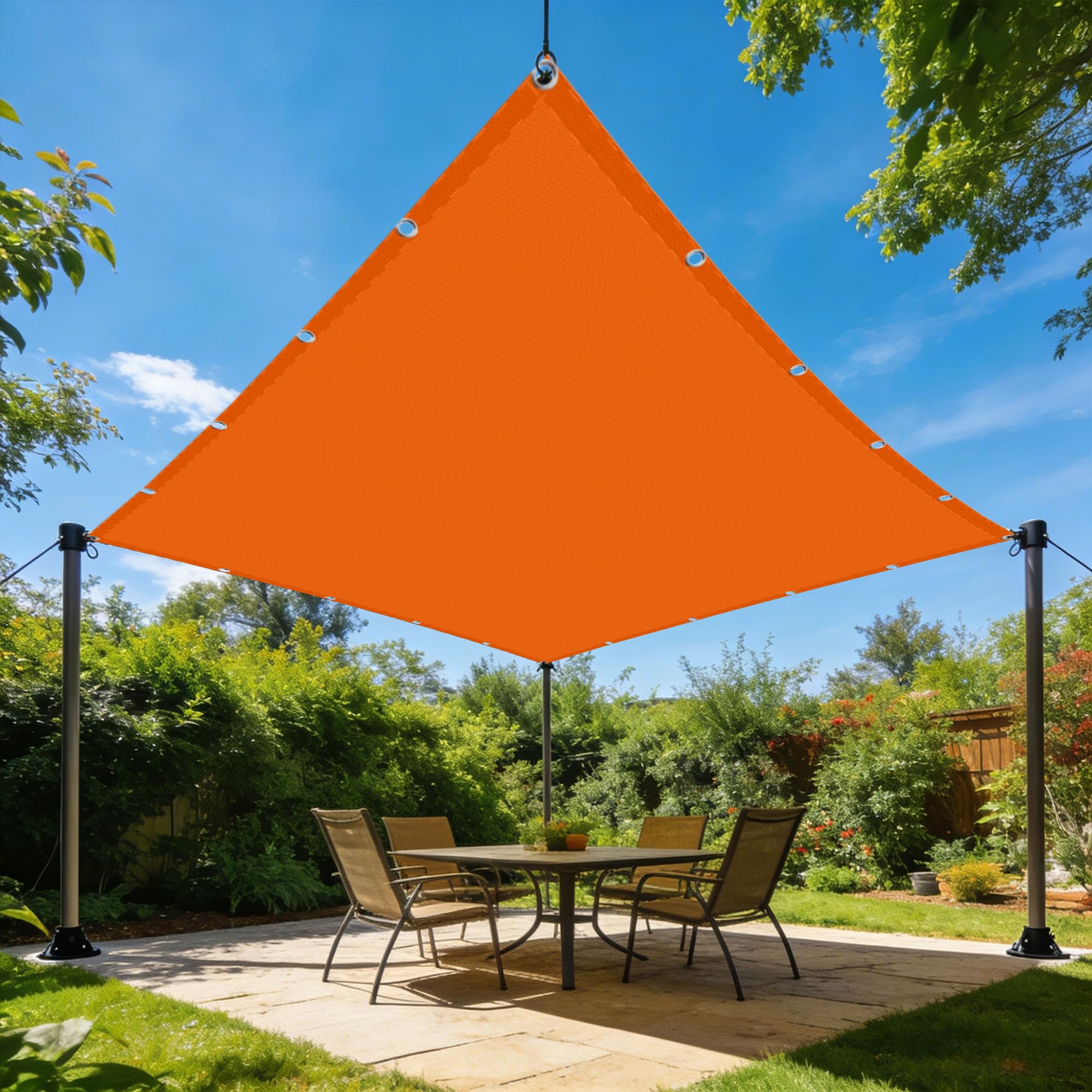 Voile d'ombrage de jardin et balcon pour créer un coin de fraîcheur au patio