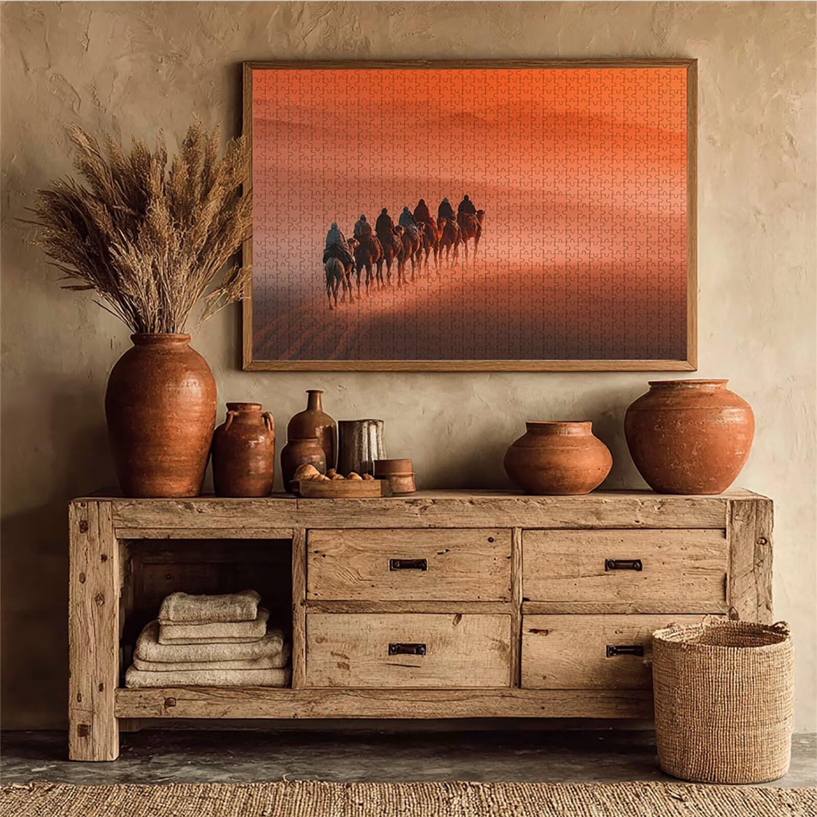 F-3642 Drewniane puzzle ze zwierzętami, 179 x 105 cm, pustynne puzzle, 6000 sztuk, dla dorosłych, z pudełkiem, edukacyjna, wymagająca gra, prezenty dla nastolatków, łatwe do odróżnienia, dekoracja