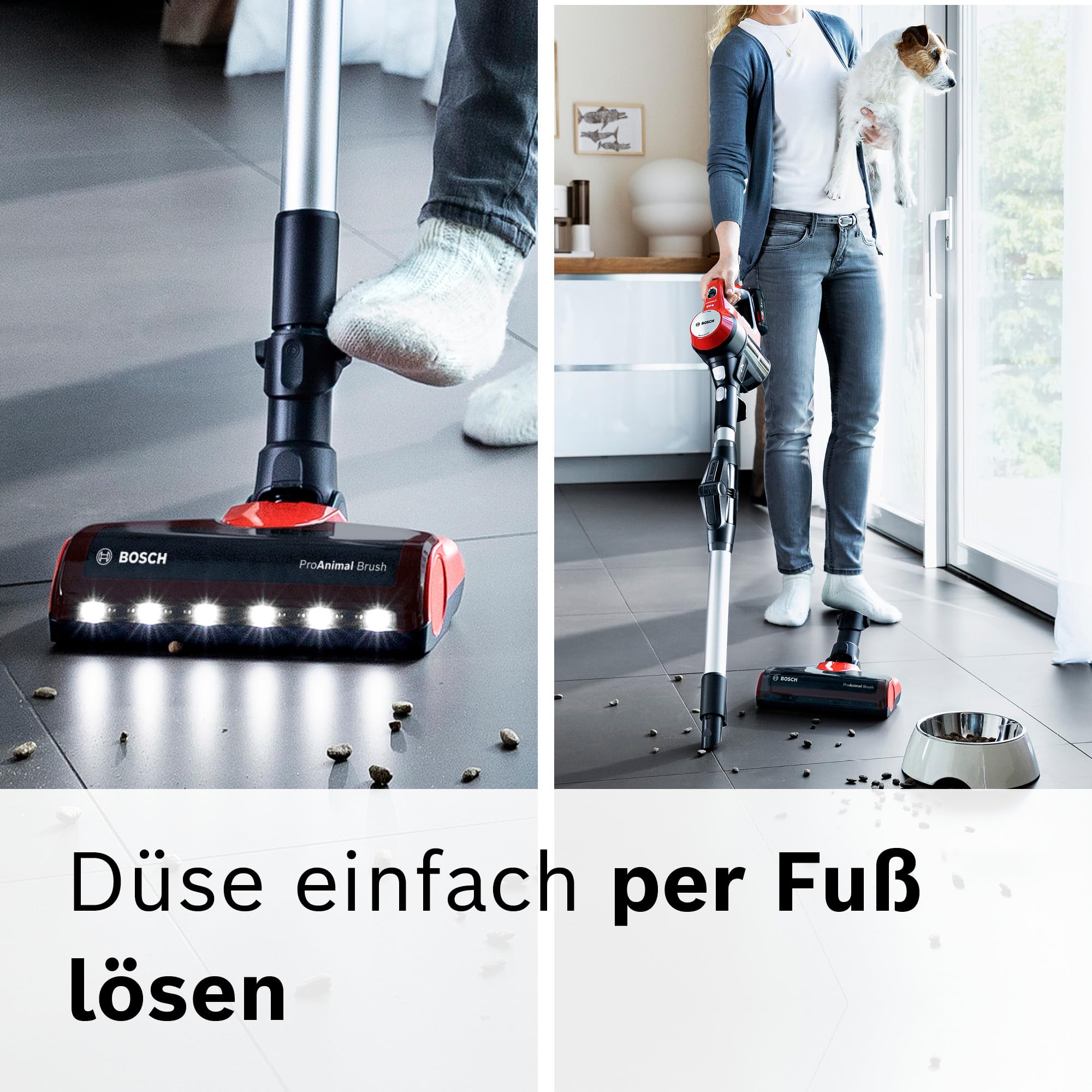 Bosch Akku-Staubsauger Unlimited 7, ProAnimal, kabellos, BKS711PET, Rot – Ansicht 11