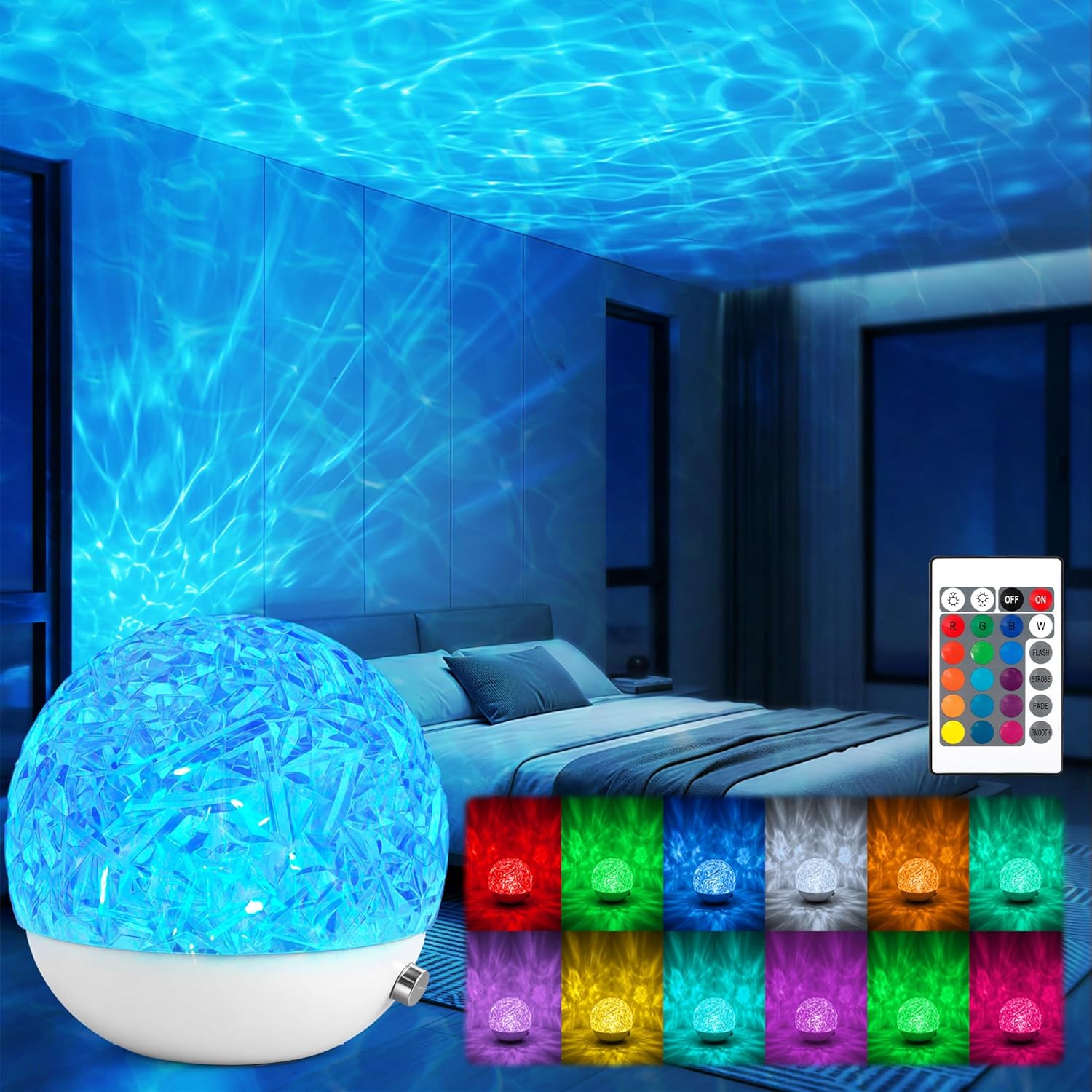 redaica Mood Lighting for Bedroom, 16 Color Changing LED Mood Light, Aurora Ambient Lighting, Remote Control Dimmable Bedside Light, Night Light for Bedroom, Home Decor for Teen Girls Birthday Gifts