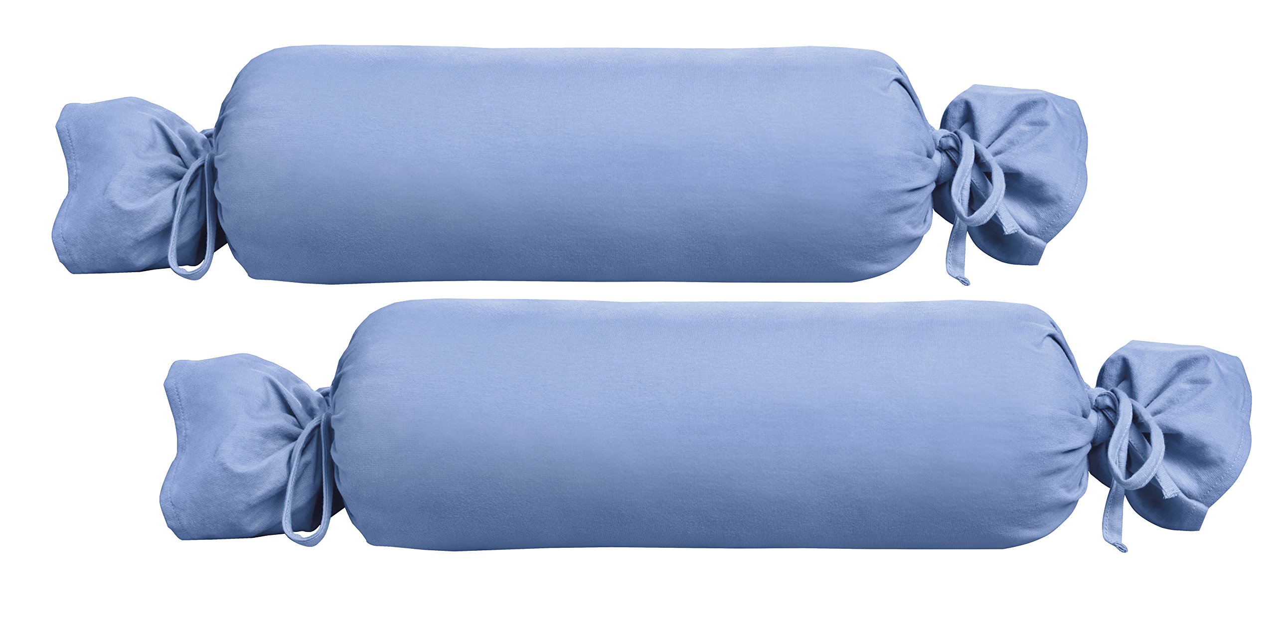 Biberna 0077144 jersey pillowcases, Cotton, ocean blue, 15/40