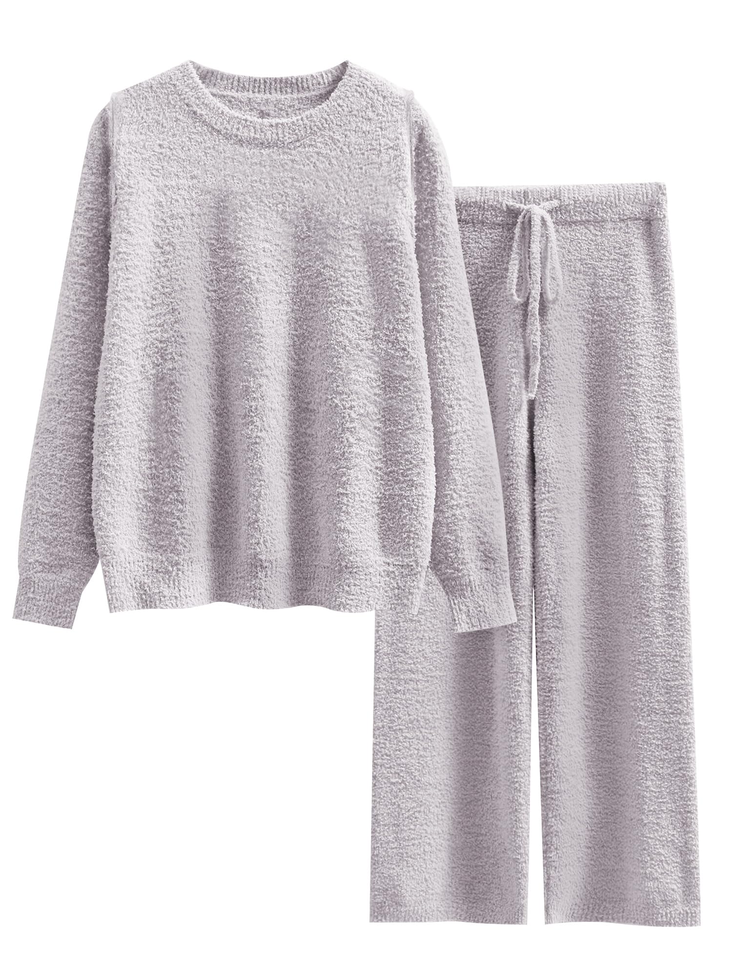 ANRABESS Lounge Sets for Women Fuzzy Fleece Pajama Set