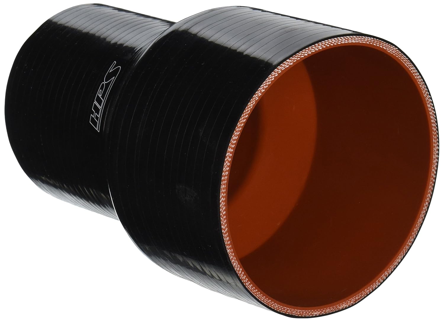 HPS HTSR-300-400-L6-BLK Silicone High Temperature 4-ply Reinforced Reducer Coupler Hose, 30 PSI Maximum Pressure, 6" Length, 3" > 4" ID, Black