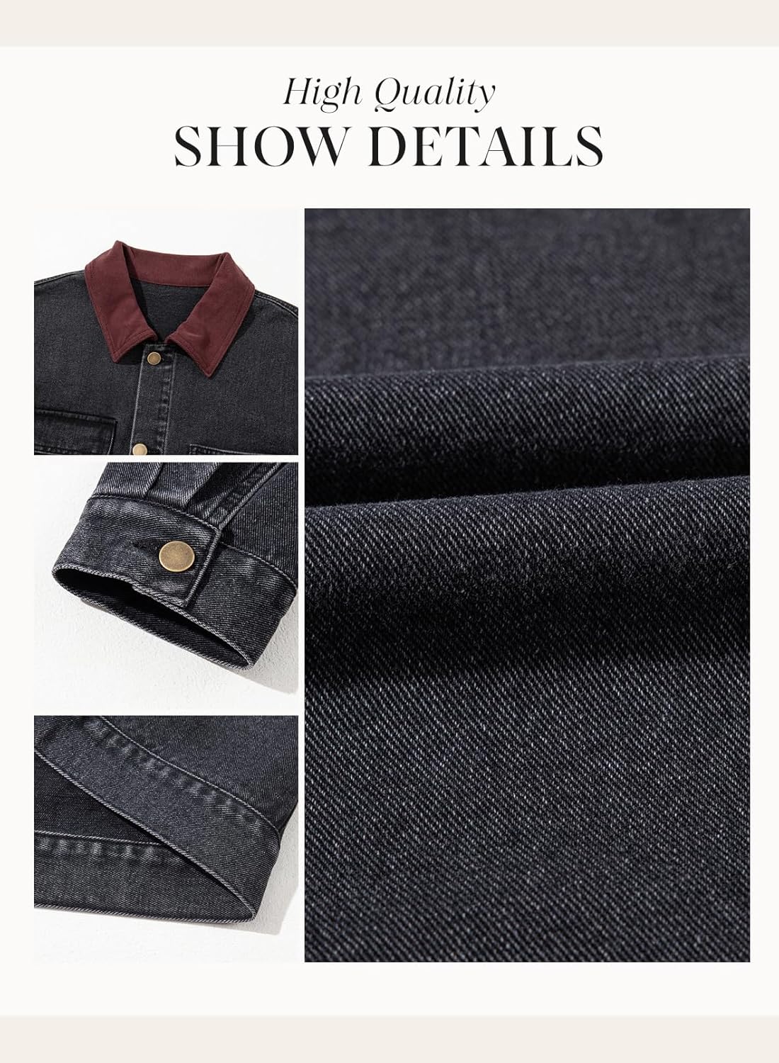 Dokotoo Jean Jacket Women Trendy Fall Fashion Long Sleeve Denim Jacket Corduroy Collar Barn Jackets Oversized Coat 2025 - Image 6