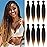 DIFUNEE Pre-stretched Braiding Hair - 30 Inch 8 Packs 3 Tones Ombre Brown Braiding Hair For Twist or Box Braids, Yaki Texture Hot Water Setting Long Braiding Hair 30 Inch, 1B/30/27-8P)