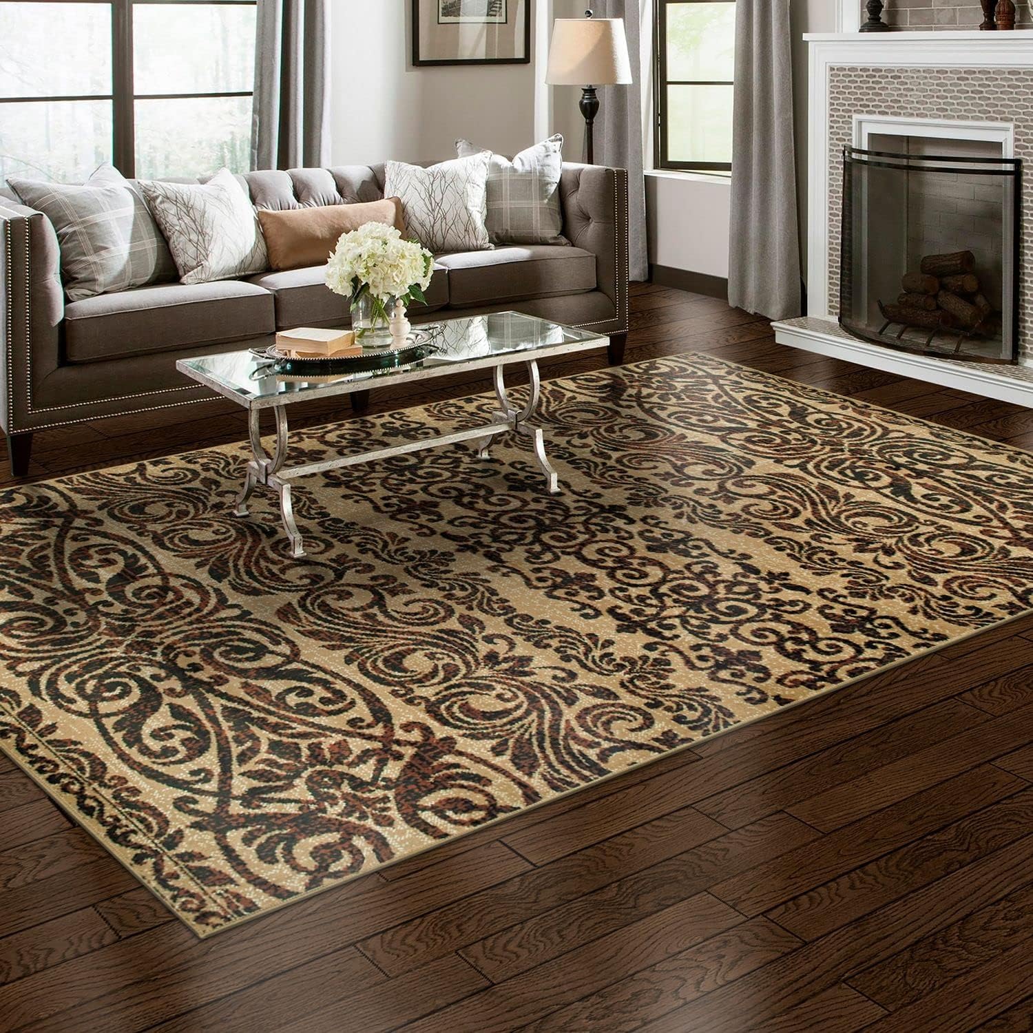 SUPERIOR Sheffield Modern Oriental Damask Polypropylene