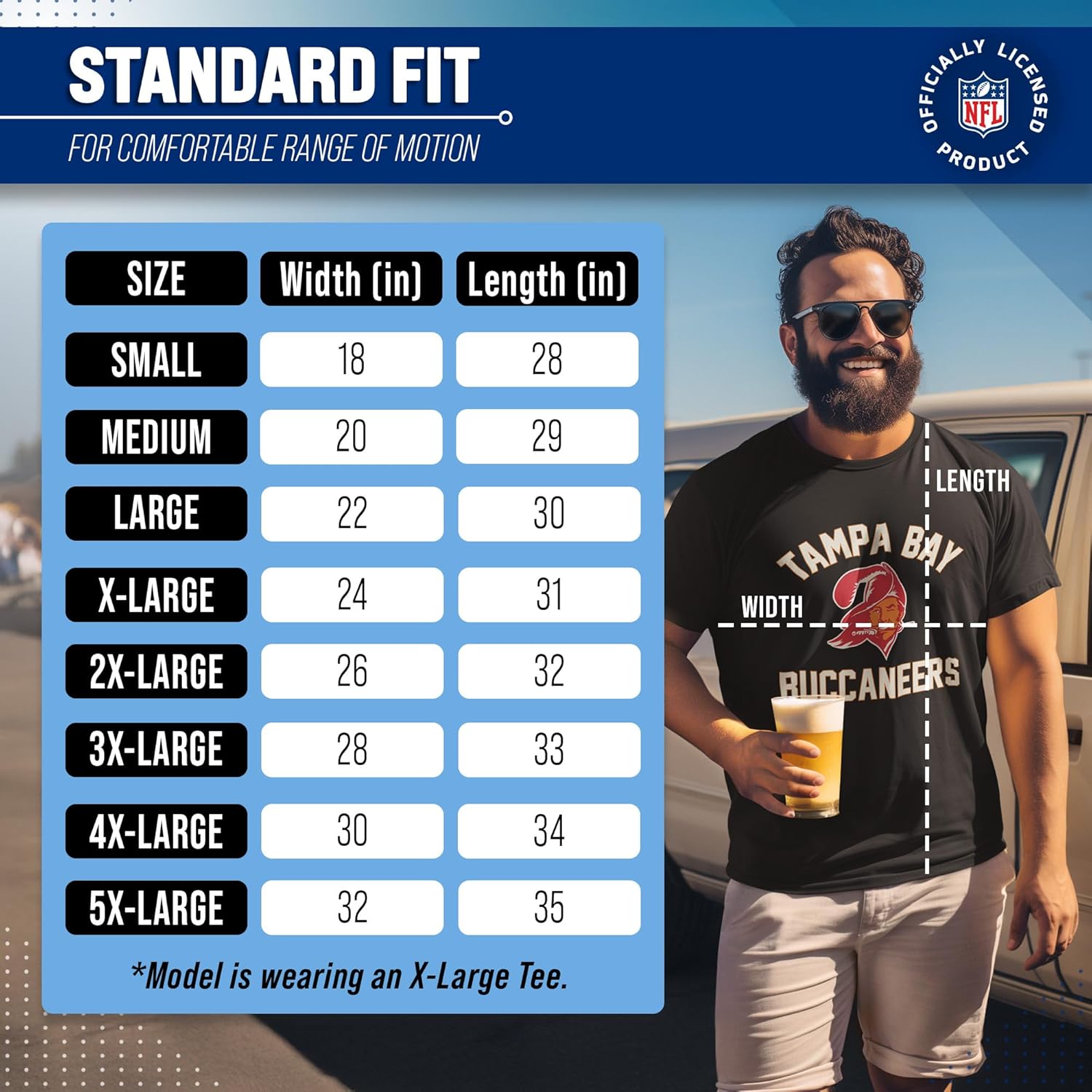 Team Fan Apparel NFL Adult Retro Gameday Unisex T-Shirt, Tag-Less Comfortable Football Apparel, Officially Licensed - Image 6