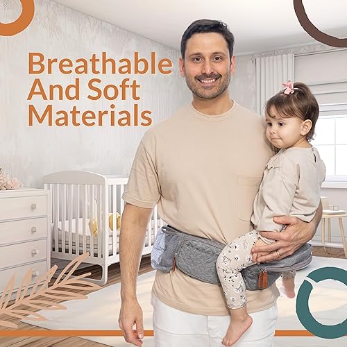 Miniatura 6 de Portabebés de cadera para bebés  Portabebés ergonómico y ajustable para recién nacidos a niños pequeños con asiento de cadera  Extensor de cinturón