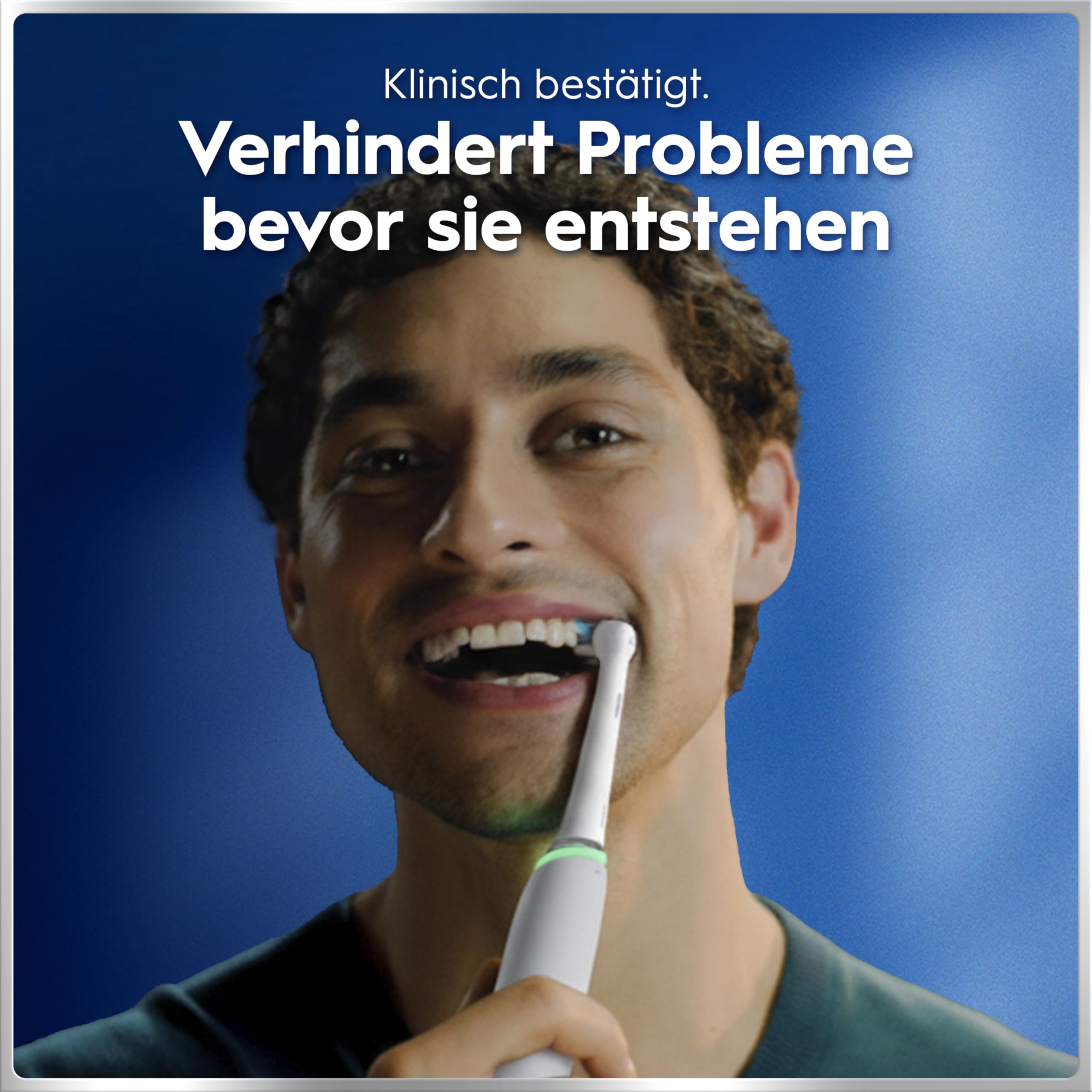 Oral-B iO Series 6 Elektrische Zahnbürste Grau PLUS Ausgewählte Original Oral-B iO Aufsteckbürsten Schwarz 7x