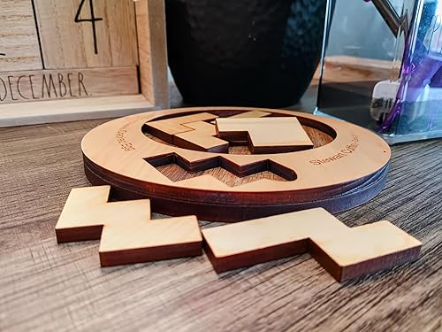 Miniatura 5 de Difficult Puzzle for Adults - The Cracked Egg - Rompecabezas de madera de 7 piezas fabricado en los Estados Unidos de Creative Crafthouse