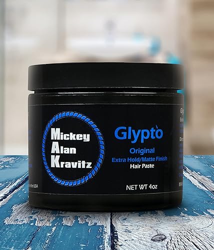 Glypto Blue (el original) Concentrado Extra Hold Sculpting Hair Paste, acabado mate, base de agua, no comedogénico, no obstruye los poros