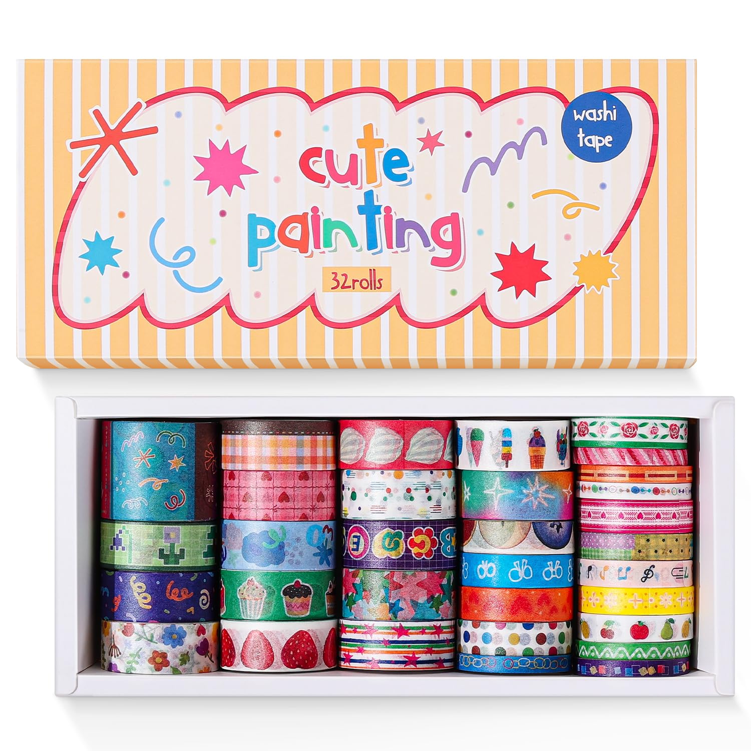 Purple Washi Tape Set - 35 Rolls Butterfly Designs -10 Purple Washi Tape Set - 35 Rolls Butterfly Designs -10