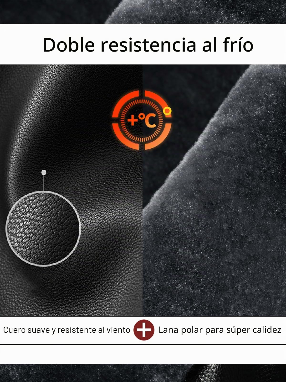 Uusollecy Chaqueta Cuero Hombre de Invierno con Forro Cálido Capucha Resistente al Viento y Cremallera