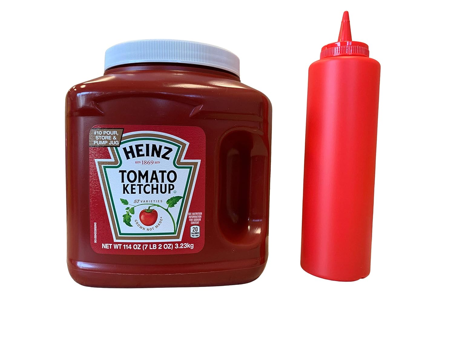 Heinz Kosher Tomato Ketchup 114 Ounce Jug Bundle with Red