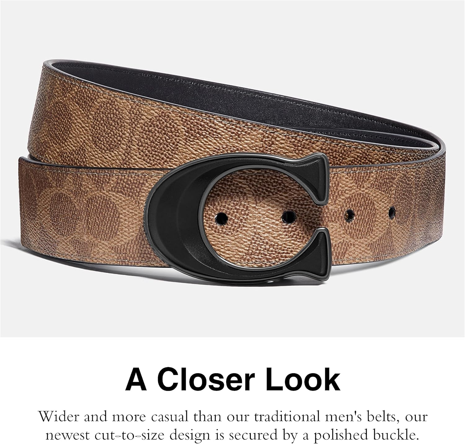 Coach Women's 38 Mm Cts Reversible Resin Inlay C Buckle Signature Belt - Image 4