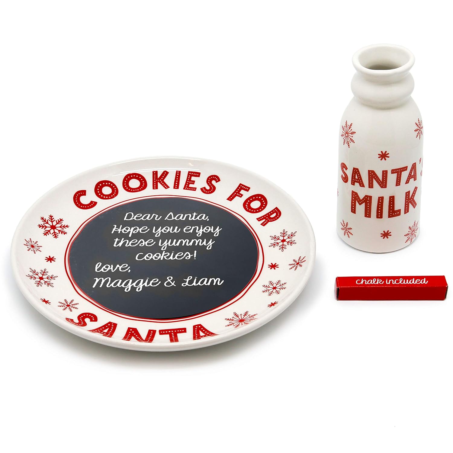 Santa cookie and milk plate set creating magical Christmas memories for families